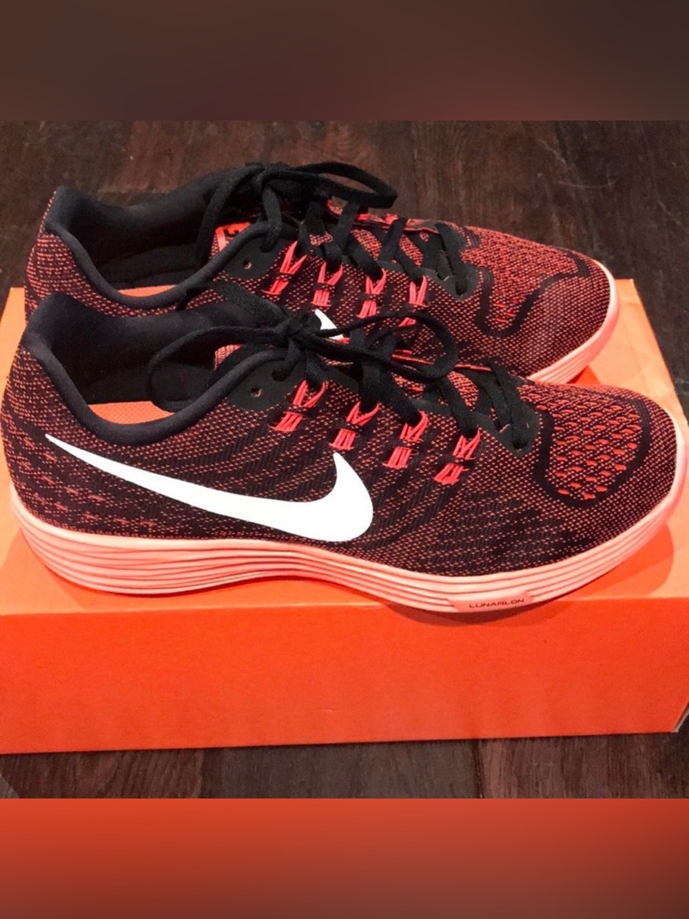 Nike Lunartempo 2 Shoes Coral/Black Size 9.5 Womens
